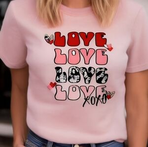 VALENTINES DAY LOVE Pink Top